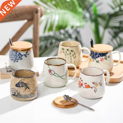 Vintage Coffee Mug Unique Japanese Retro Style Ceramic Cups,
