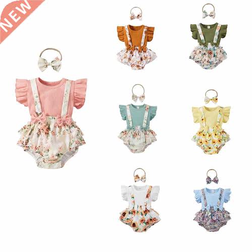Citgeett Summer Toddler Baby Girls Flower Printing Three-pie