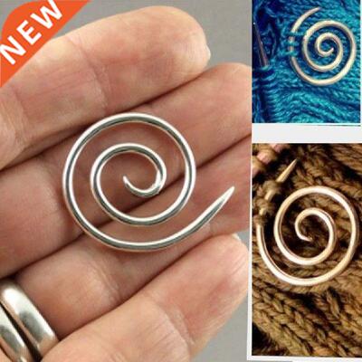 Spiral Cable Knitting Needle Shawl Crochet Pin Holder Bent