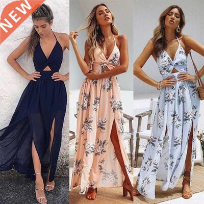 Backless Straps Evening Party Beach Dresses Holiday Sundress