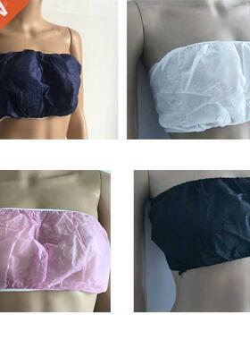 Y166 50Pcs Women Non-Woven Disposable Bandeau Bra Strapless