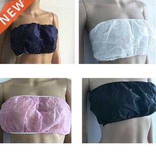 Y166 50Pcs Women Non-Woven Disposable Bandeau Bra Strapless