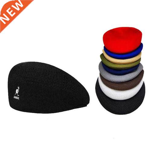 Kangol Fashion Solid Color Kangaroo Embroidery Beret for Wom