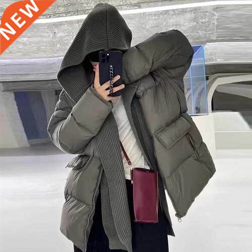 HXJJP-Chaqueta de plumón de dos piezas para mujer, abrigo d