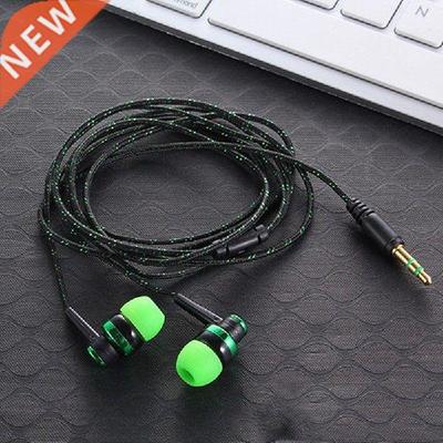 1PCS Wired Earphone Stereo In-Ear 3.5mm Nylon Weave Cable