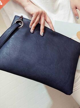 Fashion Solid Women	s Clutch Bag Leather Women Envelo