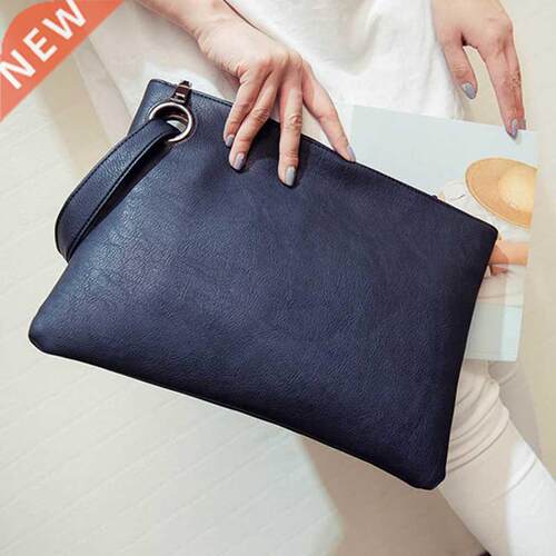 Fashion Solid Women	s Clutch Bag Leather Women Envelo