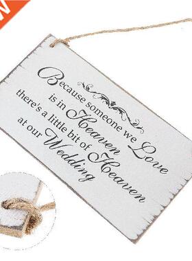 1 Pc Hangng Board Delcate Wooden Hemp Rope Weddng