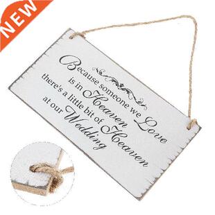 1 Pc Hangng Board Delcate Wooden Hemp Rope Weddng