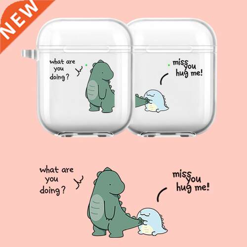 For Arpods Case Cute Cartoon Dnosaur Couple Arpod Pro Ca