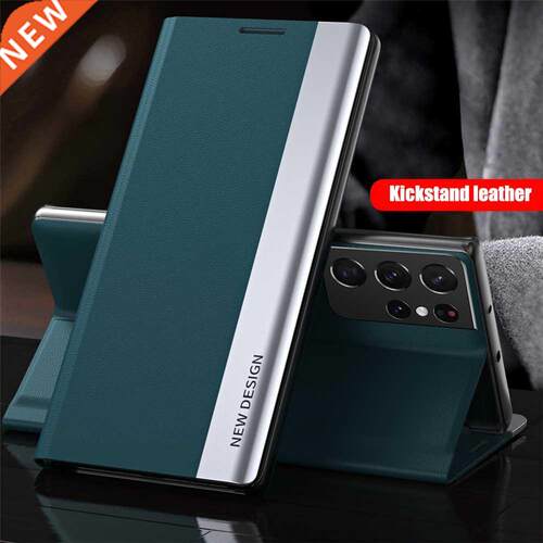 Magnetic Flip Cover Leather For Samsung Galaxy S21 S22 Ultra