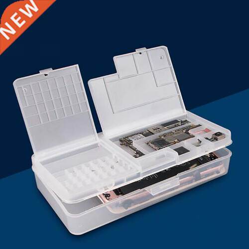 Clea lastic Oze Containe Stoage Box Double Laye C