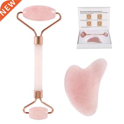 Roller Slimming Face Massager Rose Quartz Lifting Tool Natu
