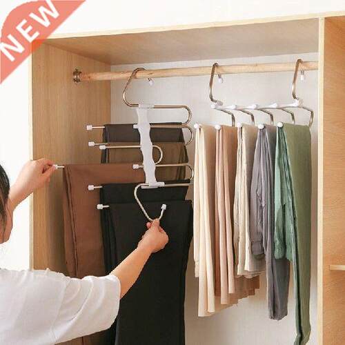 Multifunction Pants Hanger 5 Tier Portable Stainless Steel