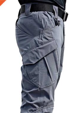 New Mens Tactical Pants Multiple Pocket Elasticity Military