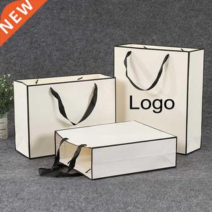 Logo Custom Pcs Packaging Packing Bag Gift Craft Paper