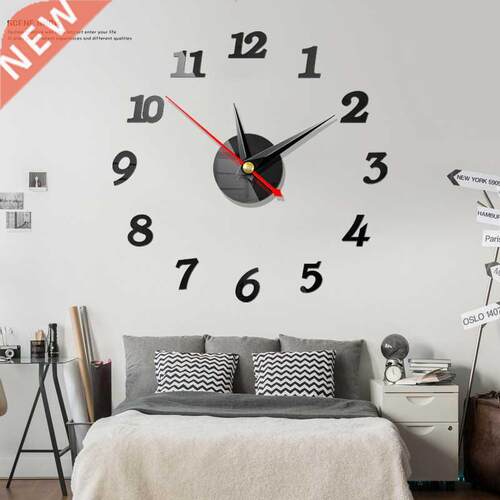 D Wall Clock Mirror Wall Stickers Creative  Wall Clocks