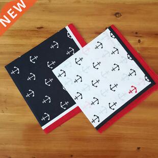 55cm Cotton Anchor Hip Hop Paisley Bandana Square Scarf Head