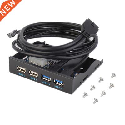 2 Port USB 3.0 + 2 Port USB 2.0 HUB Expansion 3.5'' Floppy B