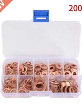 200Pcs/Box Copper Washers O-Ring M5 M6 M8 M10 M12 M14 Copper