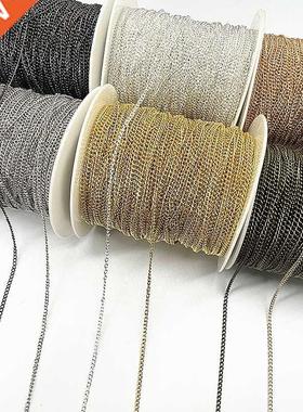 2yards Golded/silvered/ronze/lack Plated Necklace Chain fo