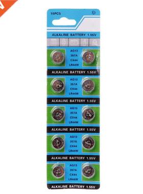 10Pcs Alkaline Battery AG13 1.5V LR44 386 Button Coin Cell W