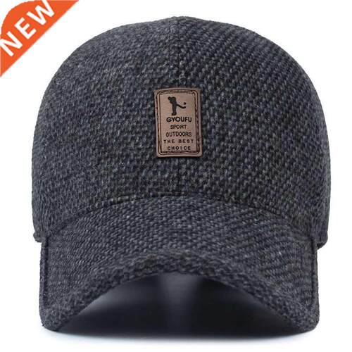 NEW Warm Winter spring Thickened Baseball Cap With Ears Men