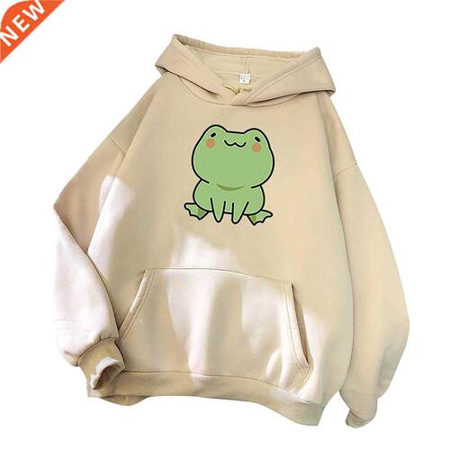 Fashon Autumn Warm Sweatshrt Women Long Sleeved Cute Frog