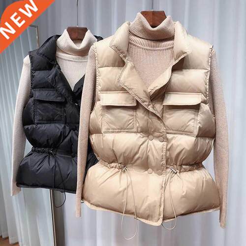 2021 New Ultra Light Down Vest Women Short Vest Windproof Li