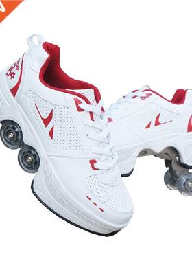Hot Shoes Casual Sneakers Walk Roller Skates Deform Runaway