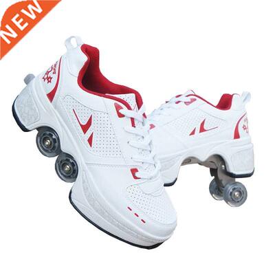 Hot Shoes Casual Sneakers Walk Roller Skates Deform Runaway