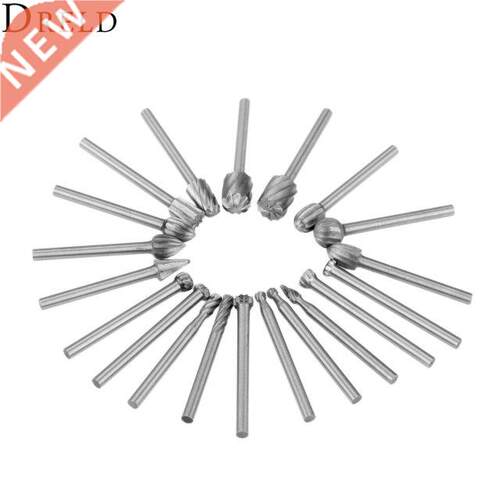 20Pcs Woodworking Tools 3mm Shank HSS Router Bit Rotary Burr