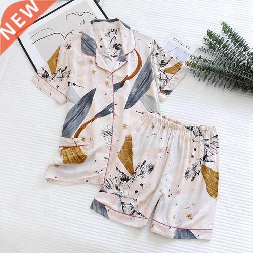 New 100% viscose long-sleeved trousers ladies pajamas suit s