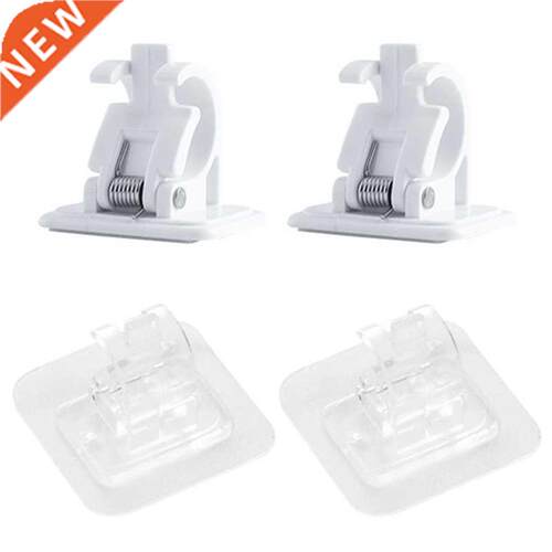 2 Pcs Curtan Rod Holder Towel Rod Drapery Hook Holders Self