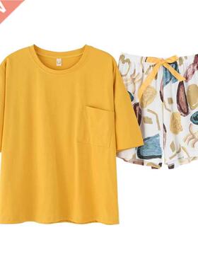 New Women Pyjamas Cotton Short Sleeves Ladies Pajamas Set