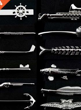 EASY.H New High Quality Laser Engraving Tie Clip Black Men's