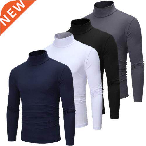 New Fashion Mens Cotton Turtle Neck Turtleneck Sweaters Stre