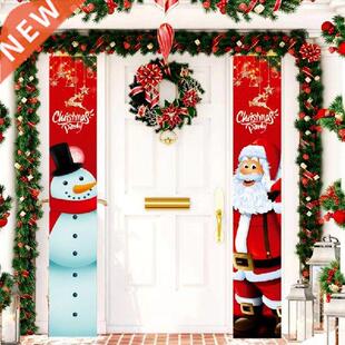 Christms Door Decortion 2022 Merry Christms Bnner Decor