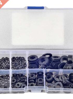 50PCS Black Nylon Flat Washer Set M2 M2.5 M M4 M5 M6 M8 Pl
