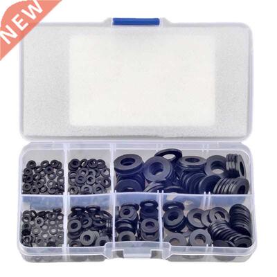 50PCS Black Nylon Flat Washer Set M2 M2.5 M M4 M5 M6 M8 Pl