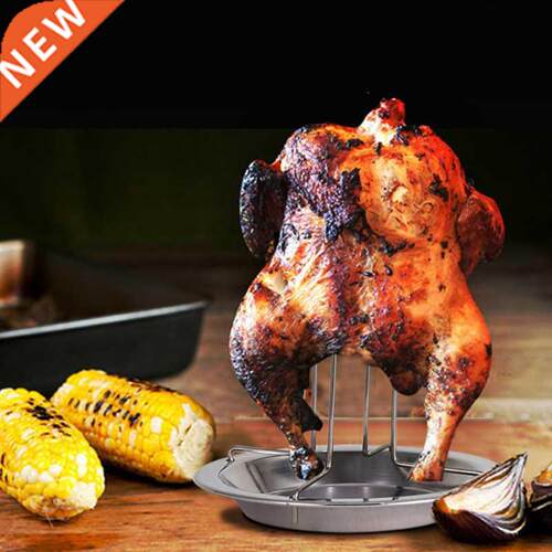 Chicken Roaster Rack With Bowl Carbon Steel Beer Can