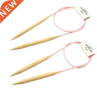 2 Buah 10Mm 12Mm Set Jarum Rajut Melingkar Bambu Kayu Kait