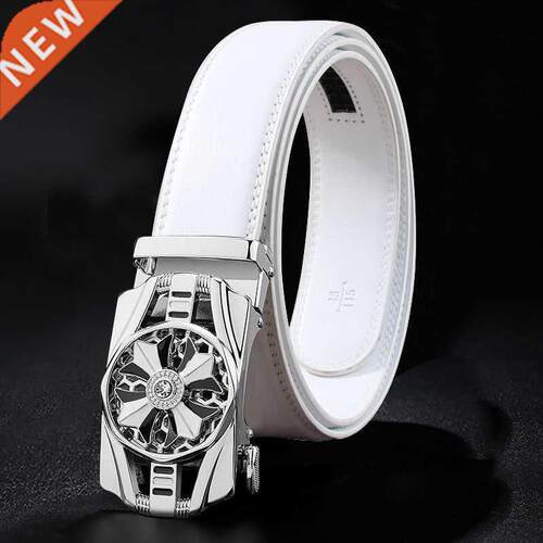 Time Comes To Revolve Belt Office Men Leather Automatic Buck