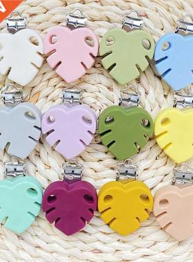 PCS Baby Pacifier Clips Silicone Baby Leaves Holder Infant