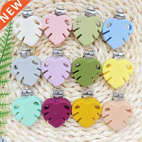 PCS Baby Pacifier Clips Silicone Baby Leaves Holder Infant