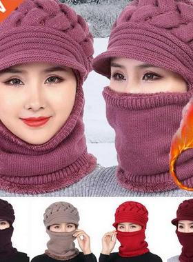 Coral Fleece Winter Hat Beanies Women's Hat Scarf Warm Breat