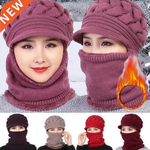 Coral Fleece Winter Hat Beanies Women's Hat Scarf Warm Breat