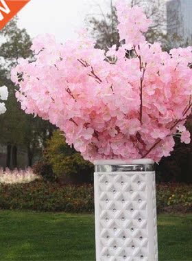 2pc 110cm 3 fork long slk pnk cherry branches Artfcal