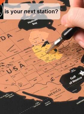 Scratch off World Map Personalized Travel Atlas Poster