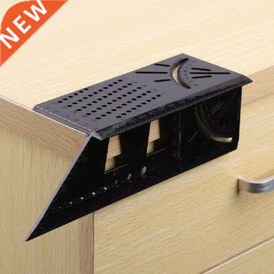 Woodworking scribe measuring tool with gauge ruler 45+90